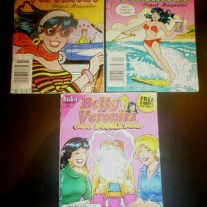 3x LOT 1st PRINT Betty and Veronica Comic Double Digest Magazine Comic Books
